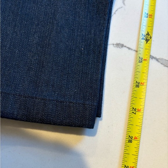 Brooks Brothers Straight Leg Dark Rinse Jeans Womens Size 2 Black Pocket Trim - Picture 6 of 13